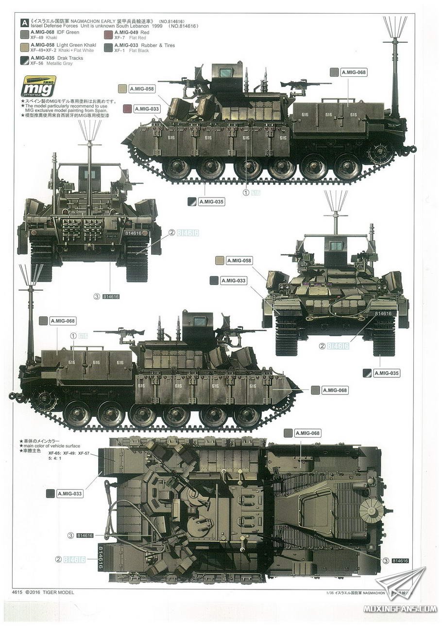 【tiger model 4615】1/35以色列纳吉玛乔恩早期型装甲步兵战车开盒